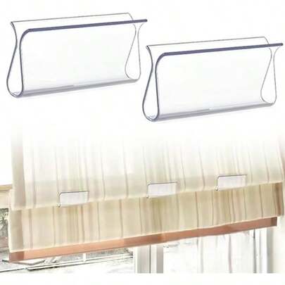 2 Pack Hem Clips For Window Shades - Clear Plastic Window Shade Lifting Clamp - Pull Down Shades Blinds Accessories For Windows Home (2 Pack)