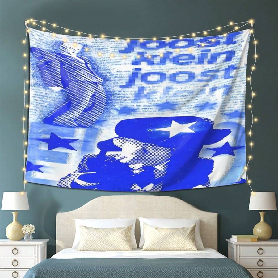 1pc Classic Joost Klein Tapestry With Adhesive Strips For Easy Hanging - Soft Decor, Suitable For Living Room, Bedroom, Party - Winter And Autumn Home Decor, Soft Pastel Tones - No Electricity Needed, Artistic Wall Art, Velvet Fabric, High Quality - Nhiều màu - Xem 1