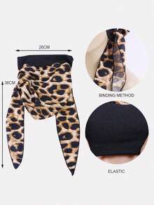 1pc Women's Elastic Wide-Brim Ribbon Sleep Cap, Headscarf Hat, Hair Care Bonnet, Suitable For Daily Use - Multicolor - View 2