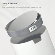 Fandy 0.58 Gal/2.2L Mini Trash Can With Lid, Swing-Top Desktop Trash Can For Bathroom, Countertop, Vanity, Desk Or Office, Small Garbage Bin (White) - 白色22公升 - 查看 6