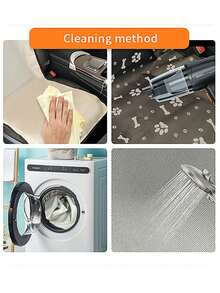 1 pieza Alfombrilla para mascotas impresa en tela Oxford resistente al agua y al desgaste, adecuada para asientos delanteros/traseros, almohadilla para mascotas de viaje al aire libre, cubierta de asiento de coche impermeable para mascotas, suministros para mascotas - Multicolor - Ver 4