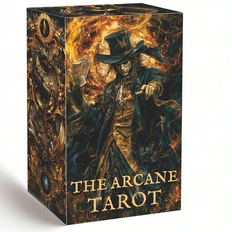 78 Cards Magic Arcana Tarot Deck, 13x8cm, Traditional Play, Unlock Inner Fire, Includes Paper Instructions, Card Game Set - Magic Arcana - View 1