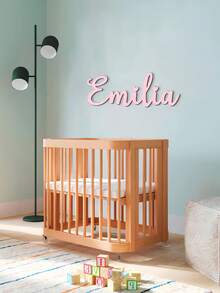 1pc Customized Acrylic Name Sign, Personalized Baby Name Photo Prop Decor, Multifunctional Wall-Mounted Children's Room Decoration, Nursery Decor, Customizable Name Plaque, Customized Baby Shower Party Decoration, Perfect Gift For Baby Boy Or Girl, Room Decor - Nhiều màu - Xem 7