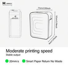 Marklife M1 0.5 Inch Thermal Label Printer, Bluetooth Label Printer, Wireless Label Printer, Comes With 1 Roll Of 12x40mm White Label Tape, Inkless Printer, Compatible With IOS And Android, Suitable As Gift, Home, And Business Office Supplies (Milky Black) - Multicolor - View 4