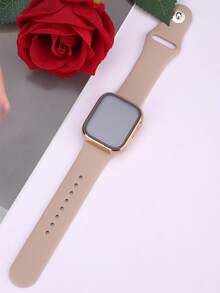 二合一运动硅胶表带和表壳套装，兼容 40mm、41mm、42mm、44mm、45mm、46mm 和 49mm 尺寸的 表带和表壳。柔软舒适的硅胶表带搭配铆钉表扣。防震防刮的硬质 PC 材料和钢化玻璃保护膜一体成型。兼容 Series Ultra/11/10/9/8/7/6/5/4/SE。男女通用智能手表表带和表壳套装。 - 奶茶色錶帶+玫瑰金錶殼 - 查看 7