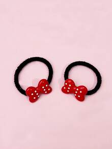2/4/6pcs Set Red Polka Dot Bow Clip Bangs Hairpin, Cute Duck Clip Suitable For Daily, Festival, Party, Date, Outing - Multicolor - View 13