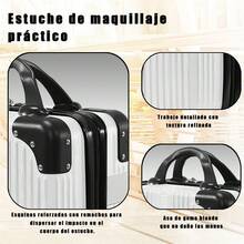 Set Maletas Kit Viaje Mano Avion 20in Con Caja  Maquillaje - Albaricoque - Ver 6