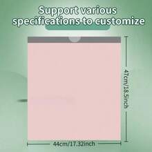 50个/包 粉色小号浴室垃圾袋，耐用轻薄材质，适用于办公室和家庭垃圾桶，每卷50个。 - A - 查看 3