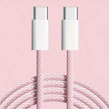 Fast Charging Nylon Braided 60W 5A Type C To Type C/USB To Type C Super Fast Charging Cable For S23 S22 S21 12Pro K50 K60 P40 P60 Android Phone Charger USB C Cord Pro Pro Data USB C Type C Transfer Cord Women's Day Gift - Multicolor - View 15