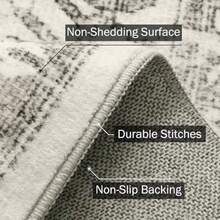 Taupe Area Rug For Living Room 5x7 Carpet-Machine Washable Vintage Traditional Rugs For Bedroom Dining Room Office Retro Rug Non Slip - 5x7+Grey - View 5