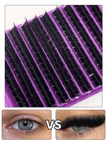 180/160/140/120pcs Eyelash Extension Kit (80D+100D+120D+150D+200D), Includes Lashes, Glue, And Tools, Allows You To Easily Create Professional-Level Lash Effects At Home. Professional Eyelash Extension Set, Easily Create Salon-Level Lash Effects At Home. Kit Includes: DIY Mink-Like Lashes, Strong Adhesive, And Precise Tools. - Multicolor - View 3