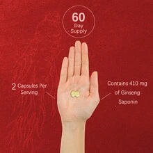 Cápsulas de raíz de Panax Ginseng - Suplemento de extracto de ashwagandha, que proporciona energía y fuerza muscular para adultos - 120 cápsulas - 1 botella - Ver 5