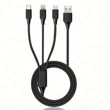 三合一 USB 充电线，兼容 /Type-C/Micro USB 接口，兼容 14/13/12 Pro Max/Xs Max，兼容安卓手机、相机、MP3 播放器及其他设备，通用适配器 - 彩色 - 查看 8