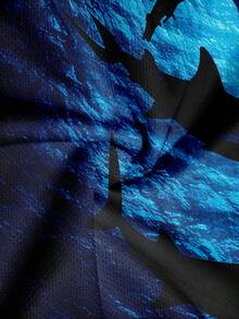 男士圆领鲨鱼图案短袖T恤，夏季度假风 - 彩色 - 查看 5