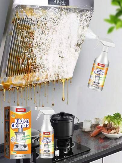 jakehoe Kitchen Foaming Cleaner. It Can Prevent Metal Ions From Combining With Dirt During The Cleaning Process, Reducing The Formation Of Mineral Deposits On The Cleaning Surface. Degreasing, Descaling, Suitable For Kitchen, Range Hoods, Stoves, And Tiles. Powerful Cleaning.