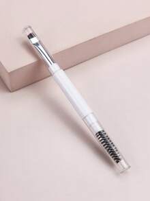 1 pieza/2 piezas/4 piezas Pincel de cejas en espiral doble y angulado de color rosa, pincel de maquillaje de sombra de ojos 2 en 1 portátil, herramienta de belleza para viajes, regalos - Rosa - Ver 5