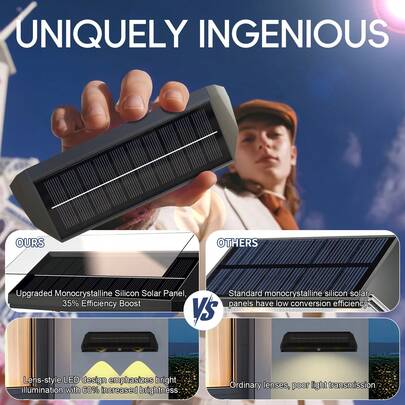 2pcs RGB Solar Night Lights, Outdoor Fence Lights, With 7 Lighting Modes And Automatic Switch Function, Can Automatically Light Up From Dusk To Dawn, Suitable For Decorative Lighting In Outdoor Wall, RV, Terrace And Deck Areas