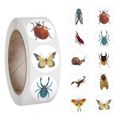 500PCS Insect Stickers Roll Aesthetic Vinyl Stickers High Quality Stickers Decals Scrapbook, Journaling, Laptop, Bumper, Skateboard, Water Bottles, Computer, Phone Stickers Can Bring A Lot Of Fun To Your Life