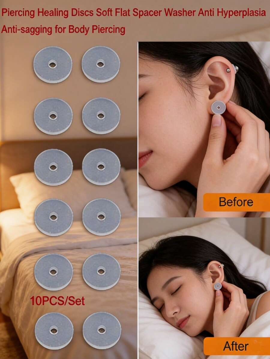 Ear Piercing Keloid 7mm Discs Stop Friction Suitable For Small Flying Saucer Anti Proliferation Tablets - Clear - View 1