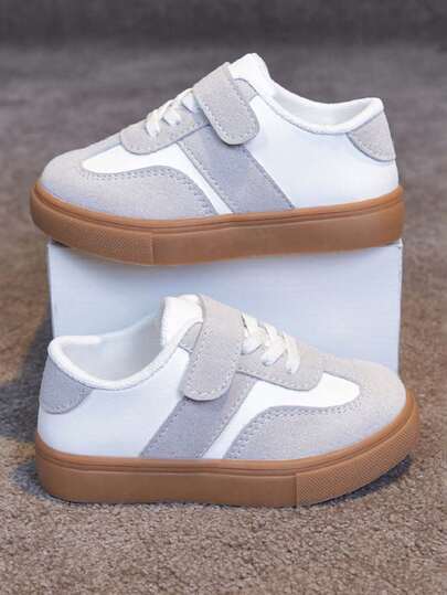 1 Pair Unisex New Low-Top Sneakers, Soft Sole Non-Slip Casual Toddler Shoes, Fashion Versatile Student Running Shoes, Children Lightweight Flat Shoes, Suitable For All Seasons