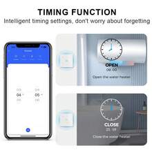 1pc Smart Water Meter Switch With Energy Monitor, ChevoLink WiFi And Bluetooth 5000W EU Wall Switch, DS-101GWN Black/White, Tracks Daily Power Consumption And Cost, Compatible With Alexa, Yandex Alice, Tuya Smart Life App For Remote Scheduling, 8mm Ultra-Thin Panel Suitable For Electric Water Heater - 彩色 - 查看 11