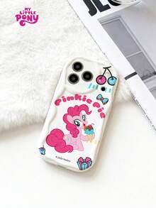 MY LITTLE PONY 官方授权小马宝莉可爱米色波浪纹手机壳，卡通图案，防震软壳，兼容 17 Pro Max、17 Pro、17 Air、16 Pro Max、14、15 Pro、16 Plus、13、12、11 - 白色 - 查看 2