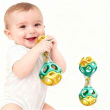 Newborn Teething Rattle Toy, Soft Rubber Jingle Ball, Sensory Development, Newborn Holiday Gift - Multicolor - View 4