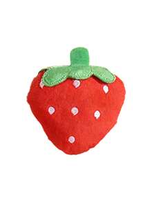 1pc Pet Sound Toy, Built-In BB Whistle Bite-Activated, Cute Watermelon/Strawberry/Orange Shapes, Suitable For Small/Medium Dogs & Cats To Chew, Attract Attention, Interactive Play, Fetch/Retrieve Games, Sleep Companion, Pet Supplies, Pet Toy - Multicolor - View 9