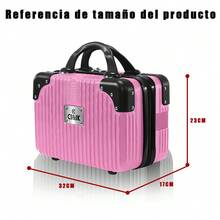 Set Maletas Kit Viaje Mano Avion 20in Con Caja  Maquillaje - Blanco y Negro - Ver 7