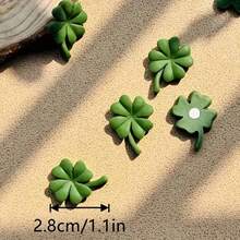 5/10pcs Green Clover Resin Refrigerator Magnets, Cute Decorative Magnets, Personalized For Kitchen, Office, Whiteboard, Storage Cabinet, Dishwasher, Fridge, Kitchen Decor, Home Decor, St. Patrick's Day, Mother's Day Gift - Multicolor - View 2