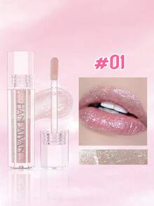 HANDAIYAN Hexagon Pearl Gloss Lip Gloss, Moisturizing Mirror Finish, Long-Lasting Shine, Suitable For Daily, Party, Beach, Camping & Travel, Portable And Easy To Use, Also Suitable For Solo Gatherings, Christmas Celebrations And Various Festivals. An Ideal Gift For Special Occasions. - Nhiều màu - Xem 12