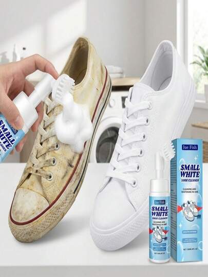 Ultimate Sneaker Rescue! Deep Action Cleaning Mousse, Specialized Formula For Yellowing Soles & Grime, Professional Shoe Whitening Foam, Effortless Stain Eraser For A Sparkling Clean Look