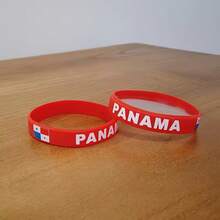 4pcs Panama Silicone Wristbands, Sporty Style Bracelets, Unisex - 4 Items - View 5