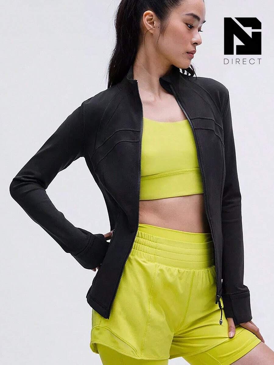 Lululemon Define Jacket Luon Black-For Yoga Gym Running-Sweat-Wicking-Yoga-All Seasons Sport-Spring/Summer-Autumn/Winter-Back To School- Easter Gift - 黑色 - 查看 1