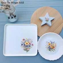 40张野花防水转印贴纸，适用于Libby玻璃杯，水彩花卉包装，DIY剪贴簿贴纸，可用于贺卡、礼品包装和家居装饰，一次性纸质转印贴纸，24x11厘米，非常适合工艺品和家具制作，测量用途 - 彩色 - 查看 3