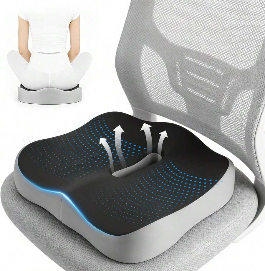 ¡RecomendadoCojín Ortopédico para Silla de Oficina, Cojín Ergonómico para Coxis y Ciática Lumbar, Almohada de Asiento para Automóvil, Dona para Sentarse y Aliviar Hemorroides, Apto Todas Estaciones¡Top de Temporada - 1 - Ver 1