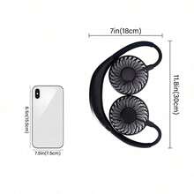 Portable Neck Fan, Hands-Free Wearable Personal Fan, Battery Powered, 3 Speed Adjustable, USB Rechargeable, Ideal For Home, Office, Outdoor, Sports, Beach, Travel, Weddings, Mother's Day, Holidays, Travel Essentials, Body Cooling, Portable Cooling Device, Handheld Fan - Multicolor - View 5