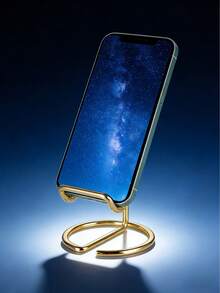 1pc Premium Metal Phone Stand, Minimalist Iron Desktop Phone/Tablet Holder, Creative Metal Phone/Tablet Stand, Suitable For Various Phone Cases, Desktop Phone Stand, Portable Phone Stand, Desktop Product, Wear-Resistant, Suitable As Birthday Gift For Family And Friends, Phone Accessory - Phone Stand - View 3