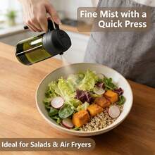 2 Count 2-In-1 Glass Oil Dispenser & Sprayer 16 Oz Leak-Proof Olive Oil Sprayer Bottle For Cooking Air Fryer Barbecue Baking Salad Kitchen Essentials 2PC Utensils - màu xanh lá - Xem 3