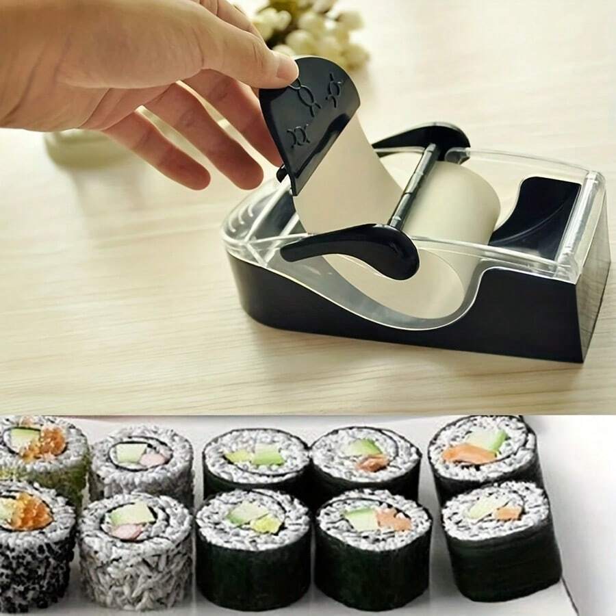 1 Set - Sushi Maker - Sushi Dispenser Gun - DIY Sushi Roll Maker - Sushi Roll Mold - Sushi Making Kit, Easily And Efficiently Roll Sushi - Home Sushi Making Tools And Molds, Japanese Seaweed Rice Roll Shaping Mold And Tools