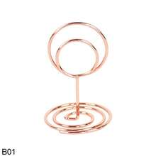 10pcs Romantic Heart Shape Place Card Mini Metallic Photos Clips Paper Clamp Clamps Stand Table Numbers Holder Wedding Supplies - Orange (1 Piece) - View 15