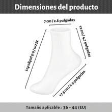Tendencia6 Pares Calceta Deportiva Unisex Calcetin Largo Algodon GymCalidad premium - Blanco y Negro - Ver 2