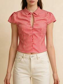 Women Blouses & Shirts - 粉色 - 查看 4