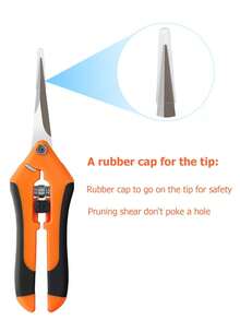 1 pieza Tijeras de podar de acero inoxidable de 6.5 pulgadas, herramienta de poda precisa para flores y plantas - Multicolor - Ver 5