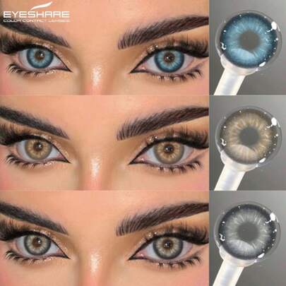  Eyeshare 1 Pair Colored Pupils For Eyes Brown Natural Look Eye Contacts Makeup Gray Lenses Beauty Cosmetic Blue Eye Lenses