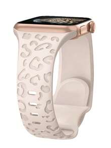 Leopard Engraved Bands Compatible With Apple Watch Band 41mm 40mm 38mm 42mm 44mm 45mm 46mm 49mm Girl, Soft Silicone Cheetah Designer Embossed Sport Strap Compatible With IWatch Series 11 10 9 8 7 6 5 4 3 2 1 Ultra - Multicolor - View 33