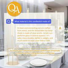 20Pcs 33.8inch Gold Metal Candlestick Holder With Acrylic Lampshades,3 Arm Candelabra Centerpieces For Wedding,Graduate Ceremony,Birthday Party Event Decor (Not Included LED Candles) - 金燭台 - 查看 3