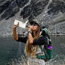 Pajitas filtrantes de agua, pajitas filtrantes portátiles para exteriores, equipo de filtro portátil de supervivencia, preparación para emergencias, suministro de agua potable, senderismo, camping, viajes, caza, pesca, equipos, salidas familiares, escalada, aventura, herramientas de supervivencia - Gris - Ver 6