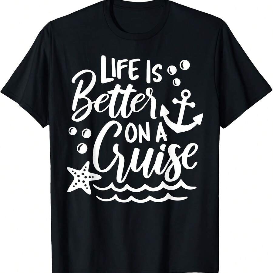 Camiseta de grupo a juego para vacaciones familiares en crucero - Negro - Ver 1