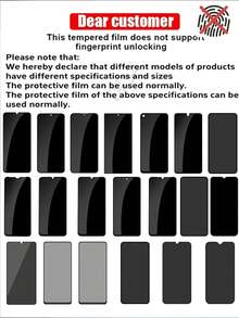 2 piezas de protector de pantalla de privacidad anti caída, compatible con iPhone 16/16 Plus/16 Pro/16 Pro Max/15 Pro/15 Plus/15 Pro Max, de vidrio templado resistente al agua, a los golpes y a los arañazos, con cobertura total, ultra claro y transparente, resistente a los arañazos - Multicolor - Ver 7